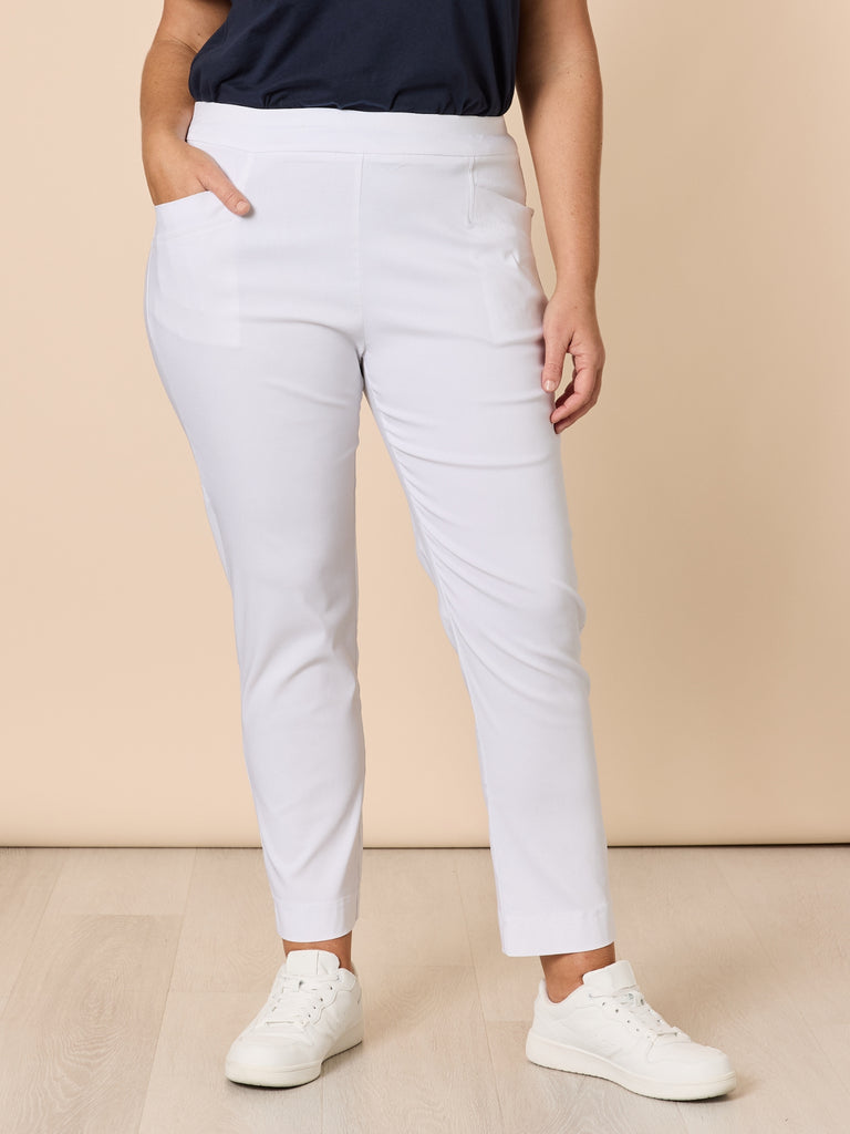 Harbour Slim Leg Pant - White GORDON SMITH