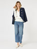 Newport V Neck Jumper - Ivory