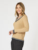 Oxford Cable Knit Jumper - Caramel