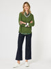 Harvard V Neck Jumper - Khaki