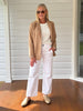 Hudson High Rise Wide Leg Jean - Ivory