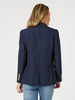 Beckham Pinstripe Blazer - Navy/White