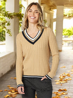 Oxford Cable Knit Jumper - Caramel