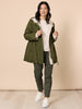 Highland Reversible Hooded Jacket - Khaki Natural
