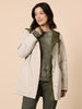 Highland Reversible Hooded Jacket - Khaki Natural