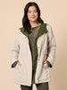 Highland Reversible Hooded Jacket - Khaki Natural
