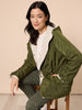 Highland Reversible Hooded Jacket - Khaki Natural