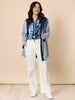 Newport Paisley Print Sheer Shirt - Blue/ Multi