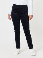 Harper Slim Leg Cord Pant - Navy