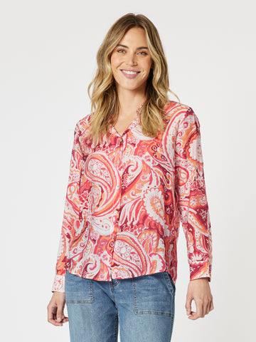 Paisley Shirt - Red Multi
