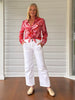 Hudson High Rise Wide Leg Jean - Ivory