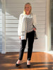 Clover Print Sleeveless Knit Top - Ivory/Black