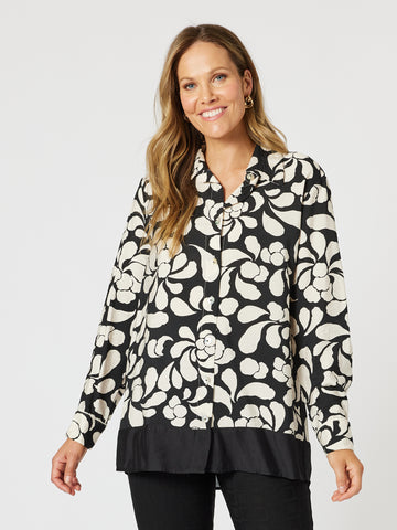 Casablanca Floral Shirt - Black/Chalk