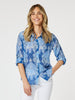 Marine Print Shirt - Blue
