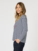 Saint Tropez Long Sleeve Tee - Navy/White