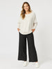 Shimmer Batwing Knit Top - Natural
