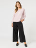 Chic Rib Knit Top - Blush