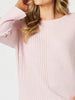 Chic Rib Knit Top - Blush