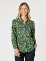Liberty Floral Print Shirt - Khaki