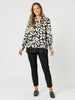 Ingrid Print Stretch Pant - Black