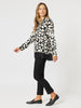 Ingrid Print Stretch Pant - Black
