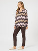 Chevron Print Shirt - Blush Multi