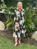 Maggie Floral Print Button Dress - Black/Multi