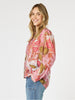 Hunter Floral Print Sheer Blouse - Blush Multi
