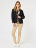 Wellington Print Sheer Blouse - Caramel
