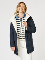 Bowral Reversible Puffer Jacket - Ivory/Navy