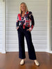Hudson High Rise Wide Leg Jean - Dark Denim