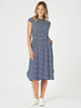 Nautical Stripe Dress-Navy/White