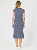 Nautical Stripe Dress-Navy/White