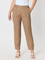 Lino Tapered Pant - Nutmeg
