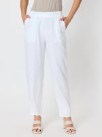 Lino Tapered Pant - White
