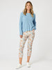 Lyla Floral Print Slim Leg Pant - Natural Floral GORDON SMITH