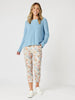 Lyla Floral Print Slim Leg Pant - Natural Floral GORDON SMITH