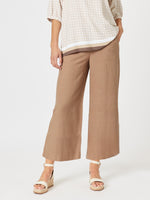 Lino Wide Leg Pant - Nutmeg