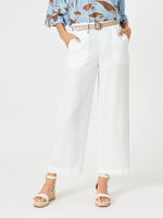 Lino Wide Leg Pant - White