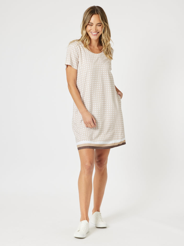 Rattan Dress - Natural / White