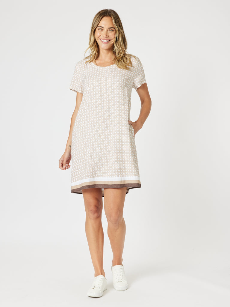 Rattan Dress - Natural / White