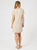 Lino Stitch Hem Dress - Natural