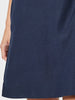 Lino Stitch Hem Detail Dress - Navy