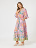 Mardi Gras Print Dress - Pink/ Multi