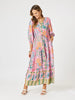 Mardi Gras Print Dress - Pink/ Multi