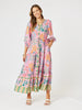 Mardi Gras Print Dress - Pink/ Multi