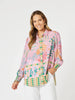 Mardi Gras Print Shirt - Pink/ Multi