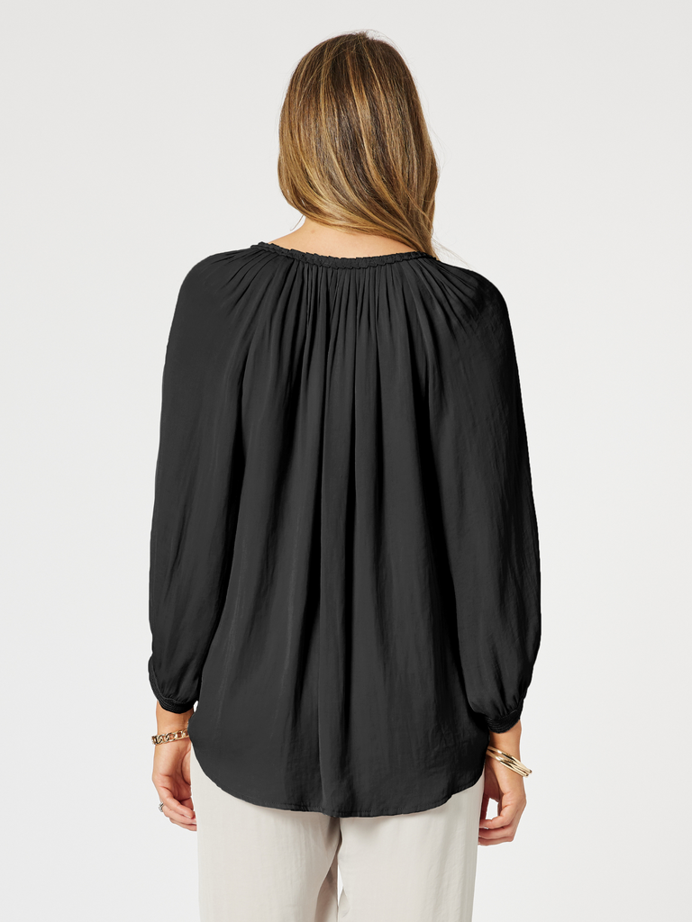 Lux Plait Top - Black