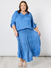 Lux Ruche Skirt - Pacific Blue