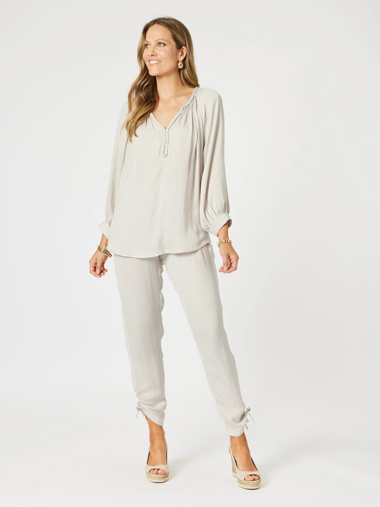 Lux Plait Top - Champagne gordon smith hammock and vine